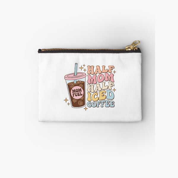 Item preview, Half Mom Half Iced Coffee Funny Mother Quote Art designed and sold by FlatInkStudio.