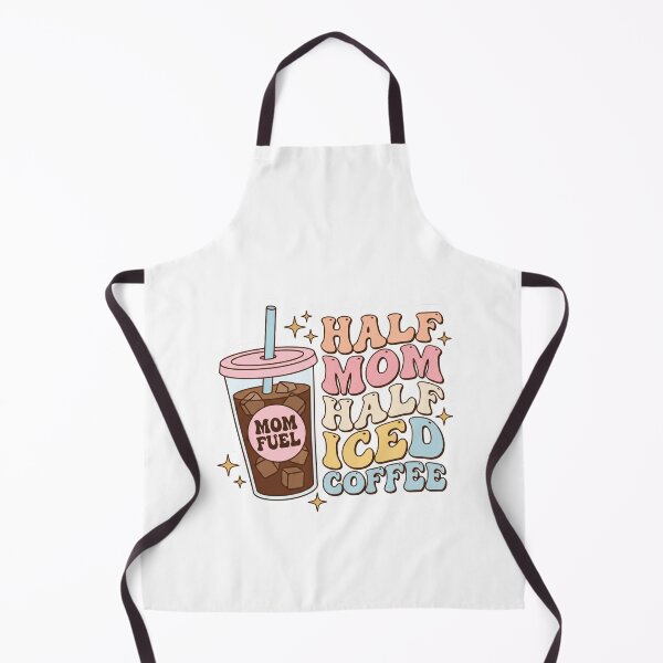 Item preview, Half Mom Half Iced Coffee Funny Mother Quote Art designed and sold by FlatInkStudio.