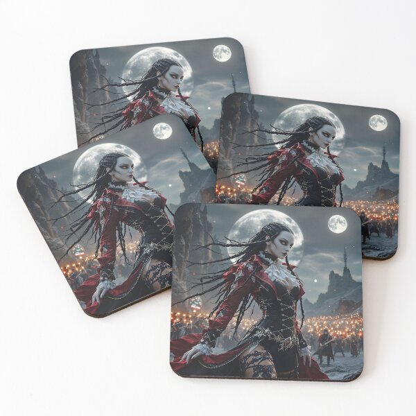 Item preview, Dark suite on ruins engulfed in flames from street torches designed and sold by KunstGeist.