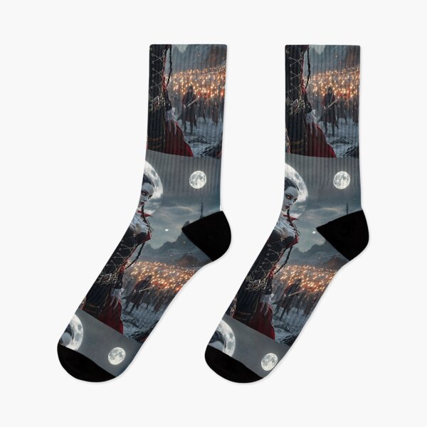 Item preview, Dark suite on ruins engulfed in flames from street torches designed and sold by KunstGeist.