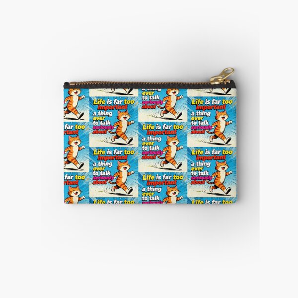 Item preview, Oscar Wilde Inspired Cat Quote Art | Literary Humor | Happy Cat Illustration - Life is Far Too Important A Thing Ever To Talk Seriously About designed and sold by Donsean22.