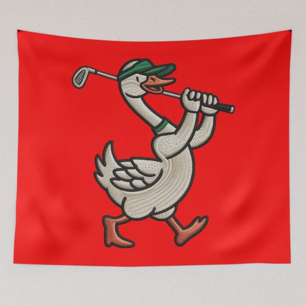 Item preview, silly goose mascot character playing golf designed and sold by 123ks.