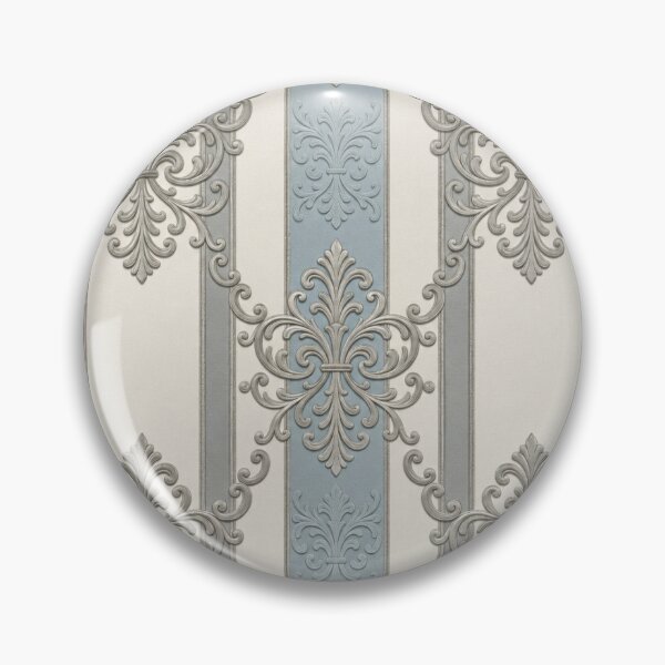 Item preview, Ice Blue, Oat White & Gray Striped Baroque designed and sold by DesignsByPrnces.