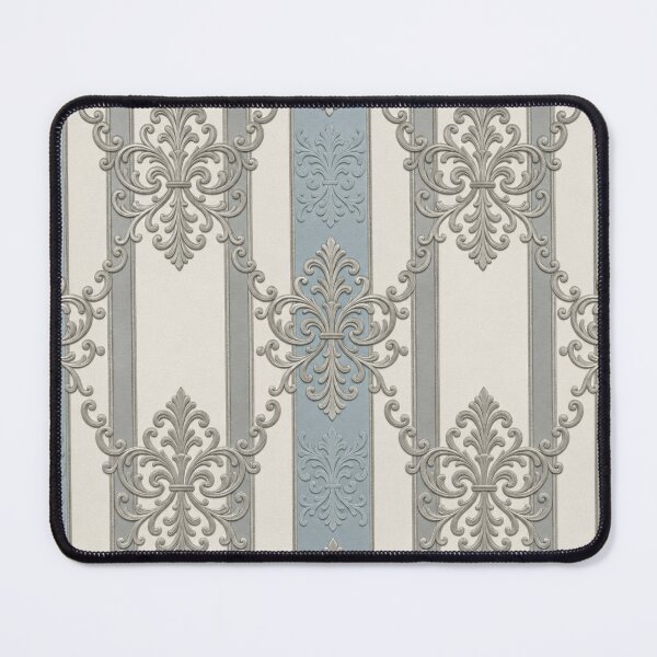 Item preview, Ice Blue, Oat White & Gray Striped Baroque designed and sold by DesignsByPrnces.