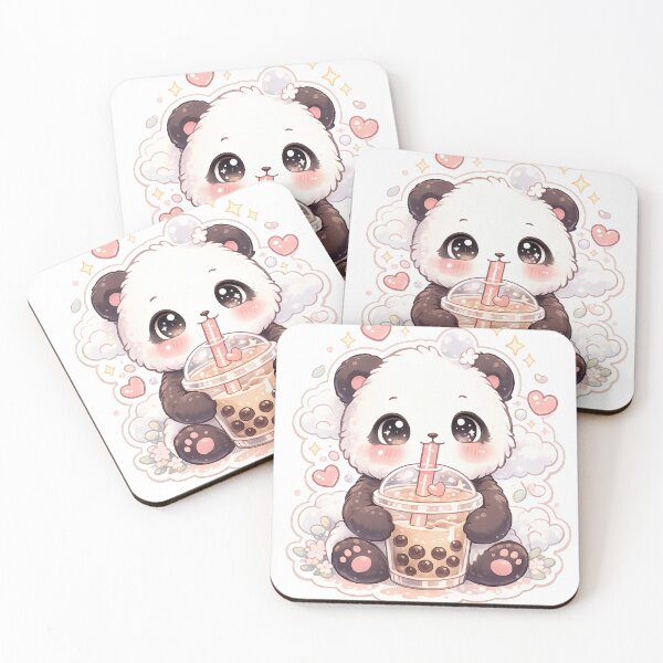 Item preview, Kawaii Panda Bubble Tea Sticker designed and sold by PixelMood Stickers.