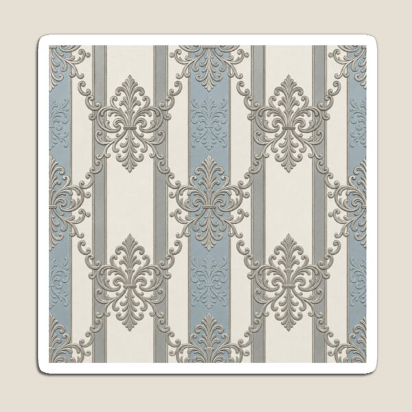 Item preview, Ice Blue, Oat White & Gray Striped Baroque designed and sold by DesignsByPrnces.