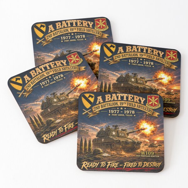 Item preview, A Battery, 2nd Bn, 19th FA - Fort Hood, TX - M109 SP Howitzer designed and sold by Military Insignia Products.