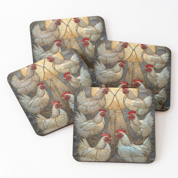 Item preview, Chickens Under Magical Stained Glass Moon designed and sold by BriSher.
