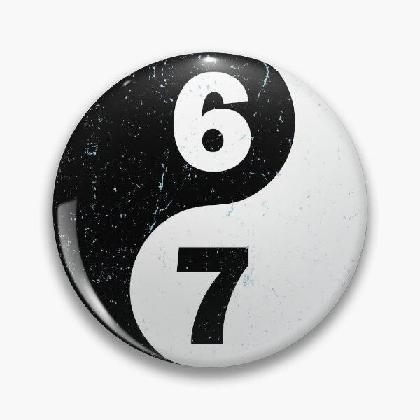 Item preview, Distressed Number 67 Duality Balance Symbol Grunge designed and sold by d247.