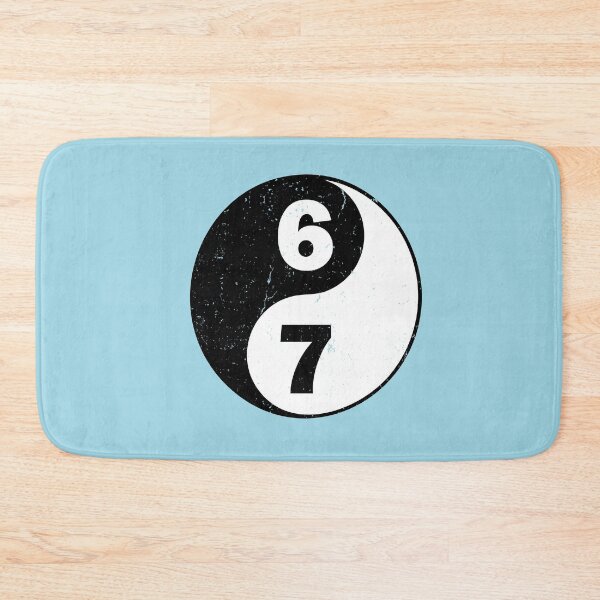 Item preview, Distressed Number 67 Duality Balance Symbol Grunge designed and sold by d247.