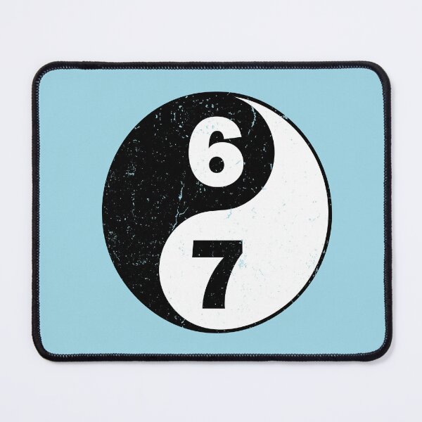 Item preview, Distressed Number 67 Duality Balance Symbol Grunge designed and sold by d247.