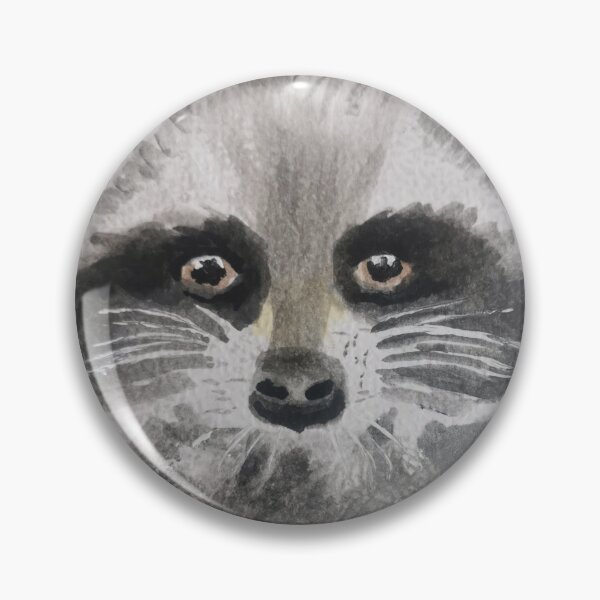 Item preview, Cute raccoon portrait watercolour painting designed and sold by MelaniaJulieArt.