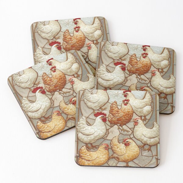 Item preview, Chickens Under Magical Stained Glass Moon designed and sold by BriSher.