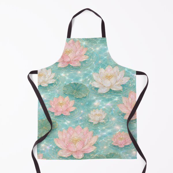 Item preview, Korean Crystal Lotus Pond Watercolor Seamless Pattern designed and sold by lita-lilith.