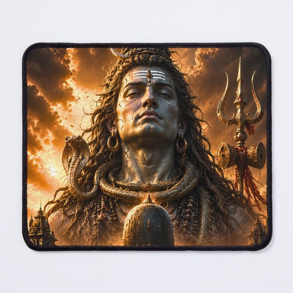 Item preview, Mahasivaratri Mahakaal Divine Protector | Sacred Shiva Temple Art designed and sold by Homyar.