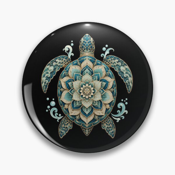Item preview, Ornate Sea Turtle Mandala Ocean Art designed and sold by POD DYNASTY.