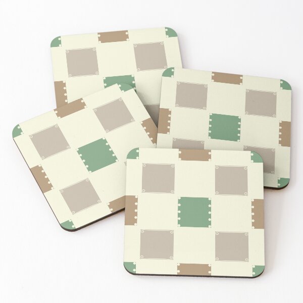 Item preview, Geometric Tile Grid Pattern | Sage Green Taupe Minimal Seamless designed and sold by Dino-Lune.