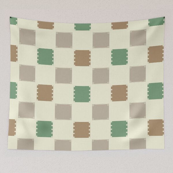 Item preview, Geometric Tile Grid Pattern | Sage Green Taupe Minimal Seamless designed and sold by Dino-Lune.