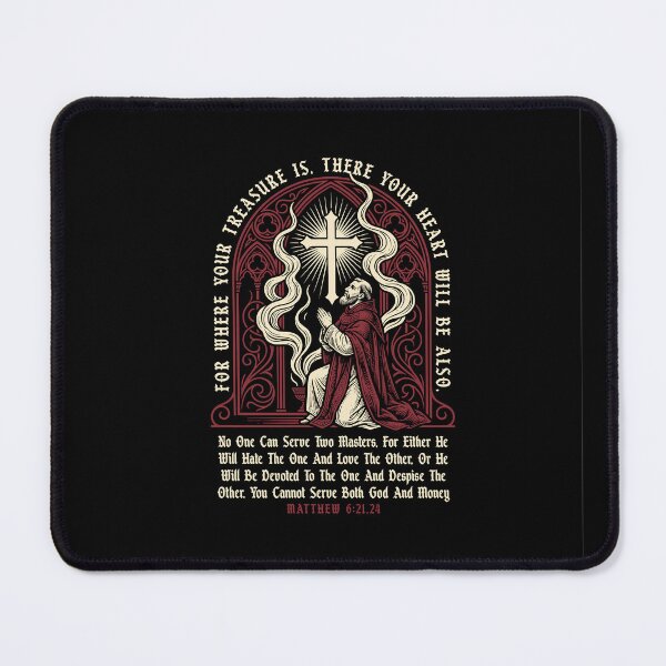 Item preview, Cannot Serve both God and Money - Matthew 6:21-24 designed and sold by The Average Catholic.