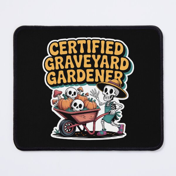 Item preview, Certified Graveyard Gardener Funny Skeleton Gardening Shirt designed and sold by Raw Tigers.