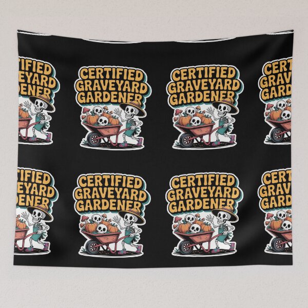 Item preview, Certified Graveyard Gardener Funny Skeleton Gardening Shirt designed and sold by Raw Tigers.