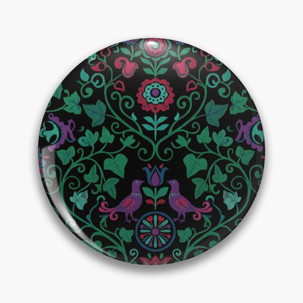 Item preview, Elemental Folk Seamless Floral Pattern Patina Blue designed and sold by EKHOAISTORE.