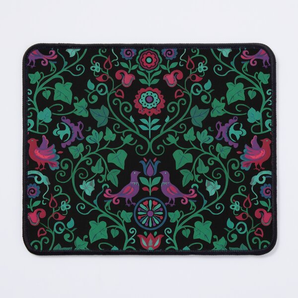 Item preview, Elemental Folk Seamless Floral Pattern Patina Blue designed and sold by EKHOAISTORE.