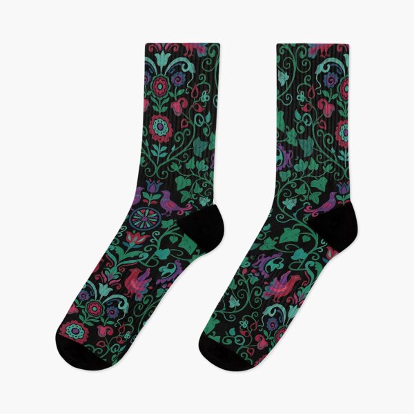 Item preview, Elemental Folk Seamless Floral Pattern Patina Blue designed and sold by EKHOAISTORE.