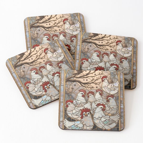 Item preview, Chickens Under Magical Stained Glass Moon designed and sold by BriSher.