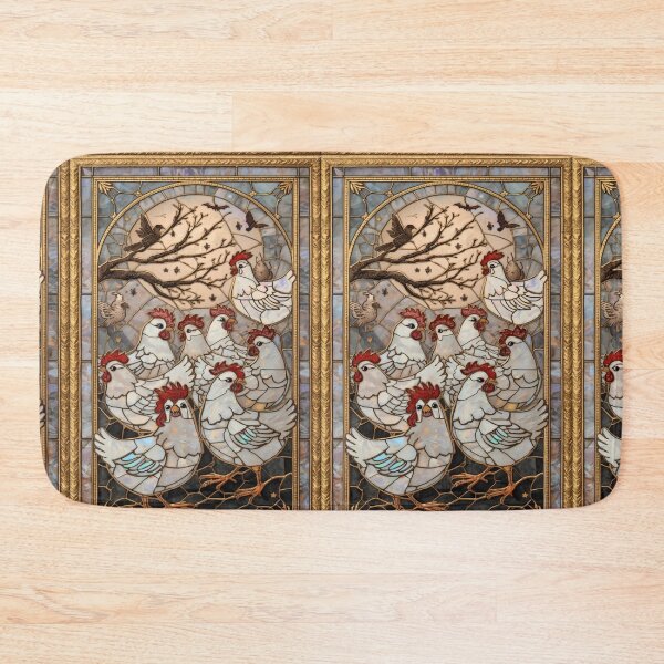 Item preview, Chickens Under Magical Stained Glass Moon designed and sold by BriSher.