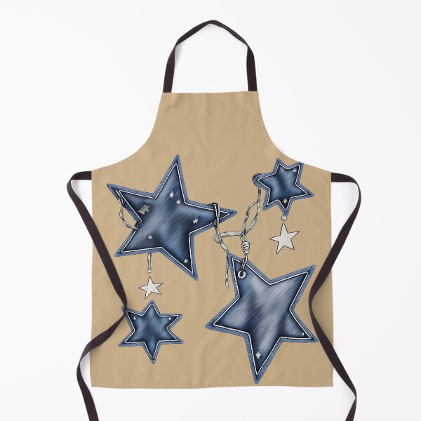 Item preview, Blue Denim Stars Textured Western Aesthetic Pattern designed and sold by tarzbol.