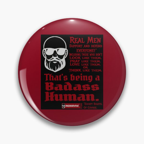 Aperçu de l'œuvre Soutien humain badass (noir) *Plusieurs couleurs disponibles dans la collection créée et vendue par OnlyDadsForReal.