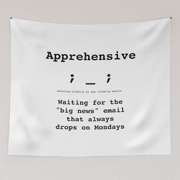 Item preview, Apprehensive Kaomoji ; _ ; - Monday Mood - DRYSMIRK designed and sold by DrySmirk.