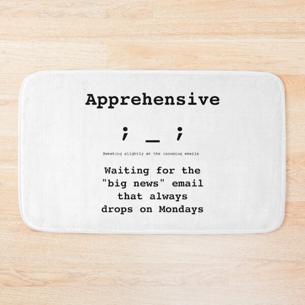 Item preview, Apprehensive Kaomoji ; _ ; - Monday Mood - DRYSMIRK designed and sold by DrySmirk.