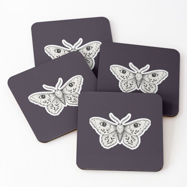 Item preview, Botanical Watcher Moth Ink Illustration designed and sold by MizerMoths.