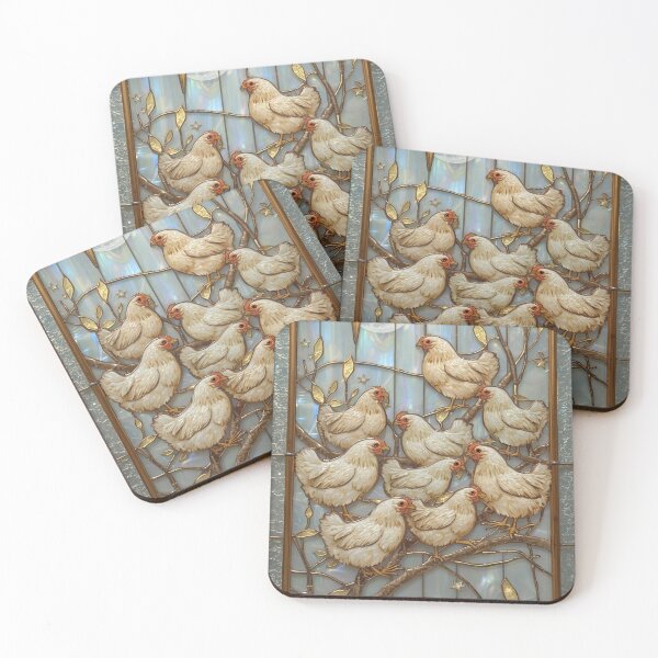 Item preview, Chickens Under Magical Stained Glass Moon designed and sold by BriSher.
