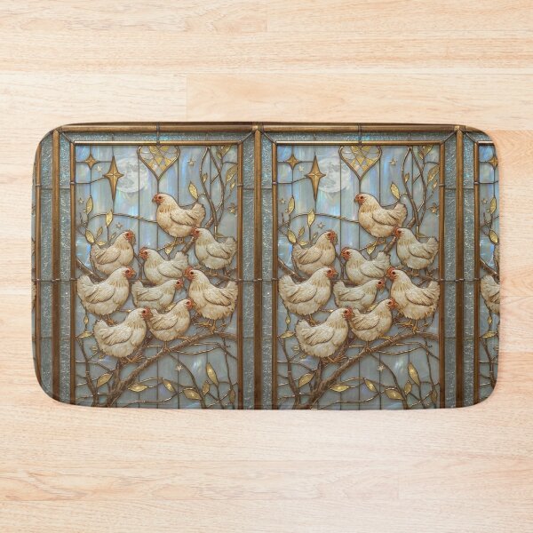 Item preview, Chickens Under Magical Stained Glass Moon designed and sold by BriSher.