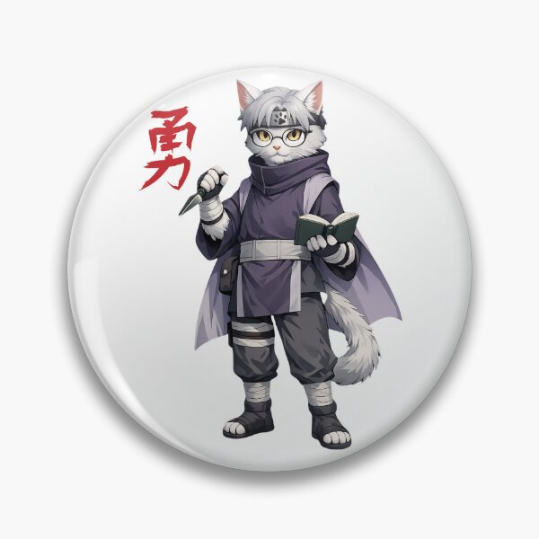 Item preview, Funny Anime Cat Round Glasses Purple Cloak Ninja designed and sold by FANTASYoDarknes.