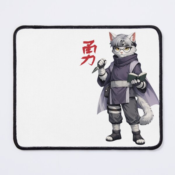 Item preview, Funny Anime Cat Round Glasses Purple Cloak Ninja designed and sold by FANTASYoDarknes.
