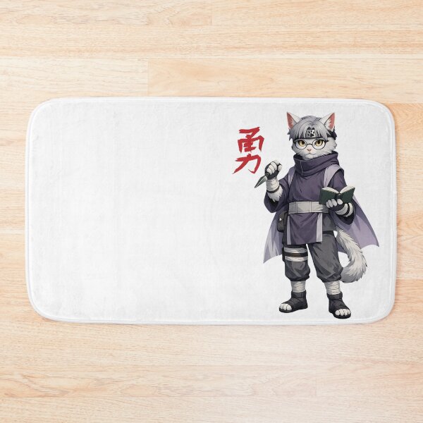 Item preview, Funny Anime Cat Round Glasses Purple Cloak Ninja designed and sold by FANTASYoDarknes.