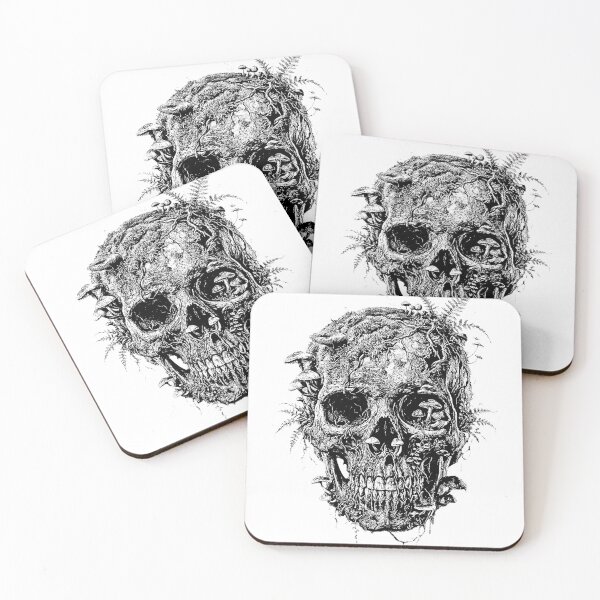 Item preview, Memento Mori Forest Skull - Gothic Engraving Illustration designed and sold by Pacebreaker_.
