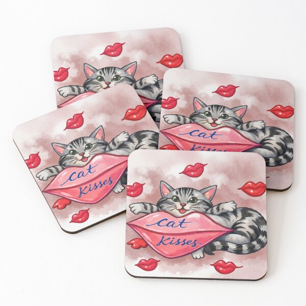 Item preview, Cat Kisses Grey Rose designed and sold by LC Studio by LiliCondez.