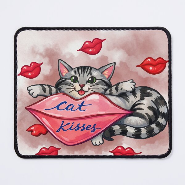 Item preview, Cat Kisses Grey Rose designed and sold by LC Studio by LiliCondez.