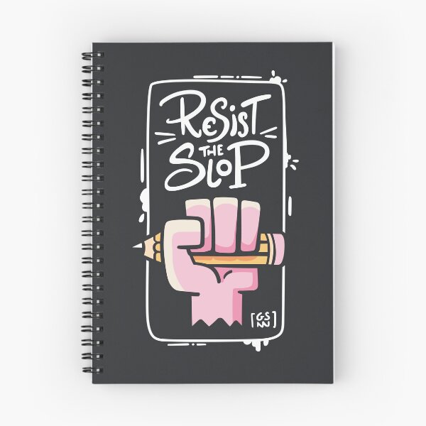 Item preview, Copy of Resist The Slop (white) - Anti AI Illustration | Human Made | Not AI | No AI Art designed and sold by GoodStuffNoNonsense.