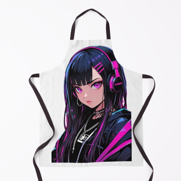 Item preview, Pink Neon Anime Headphones Girl designed and sold by AnimDream .