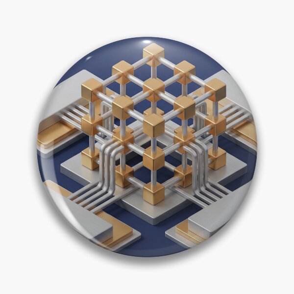 Item preview, "The Quantum Lattice" is a sophisticated 3D isometric exploration of future computing. designed and sold by PEUCETA-BA.
