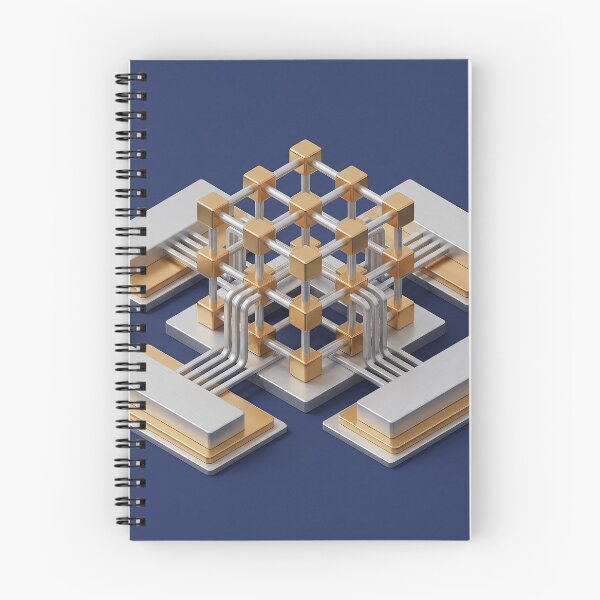 Item preview, "The Quantum Lattice" is a sophisticated 3D isometric exploration of future computing. designed and sold by PEUCETA-BA.