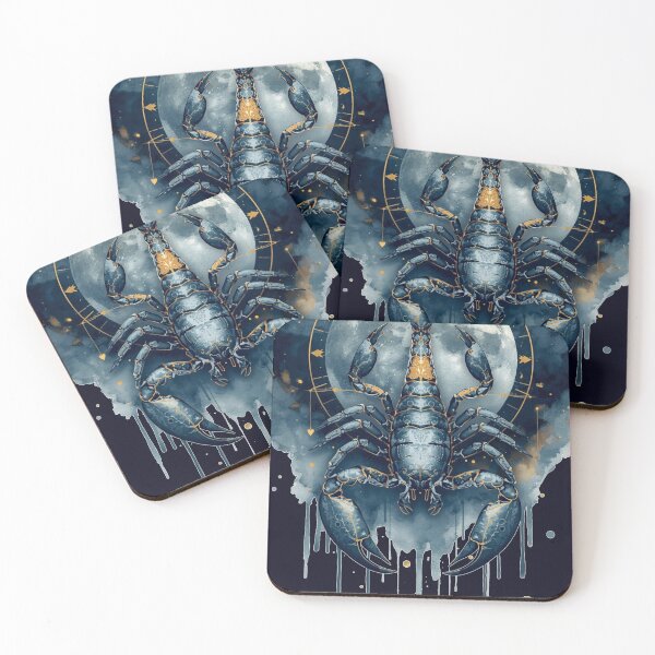 Item preview, Celestial Scorpion Watercolor | Moon Phase Zodiac Scorpio Art designed and sold by Biedroneczka.