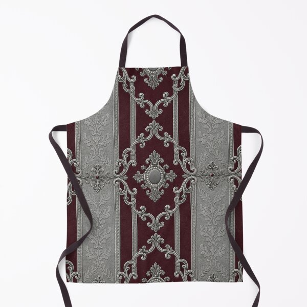 Item preview, Burgundy & Gray Striped Baroque designed and sold by DesignsByPrnces.