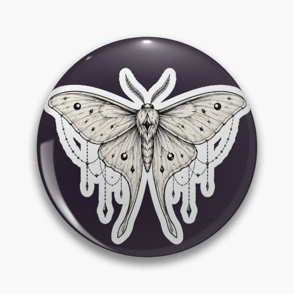 Item preview, Hanging Charm Moth Ink Illustration designed and sold by MizerMoths.